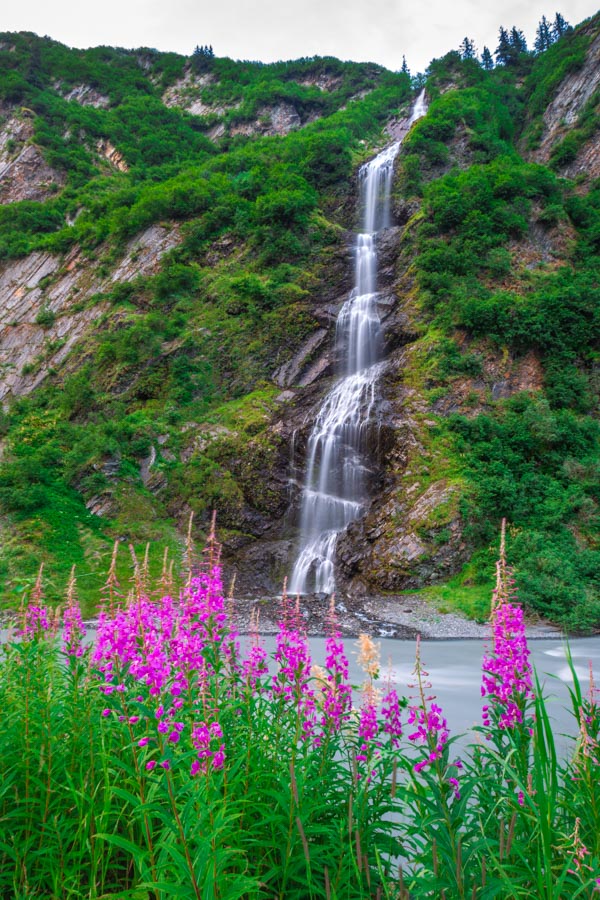 Bridal Veil Falls in Valdez, Alaska