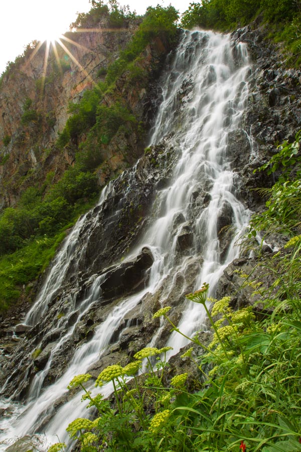 Horsetail Falls in Valdez, Alaska