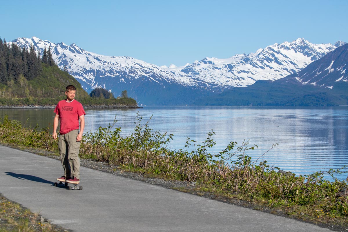 Longboarding in Valdez, Alaska