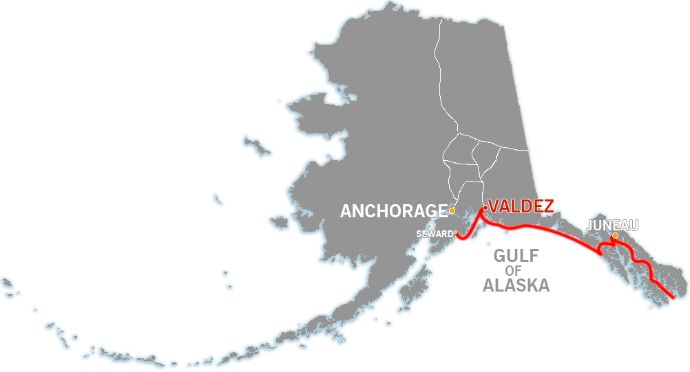 Valdez, Alaska map