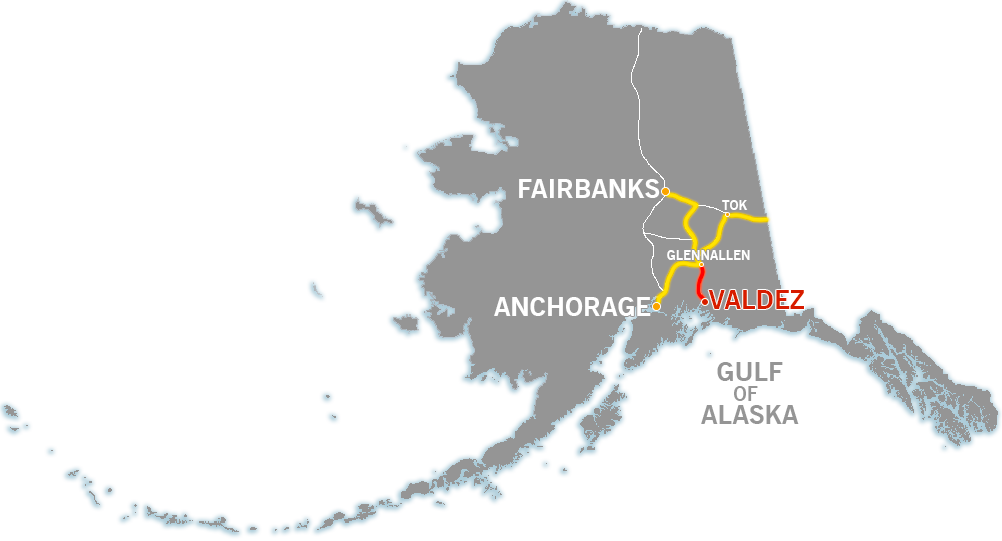 Valdez, Alaska map