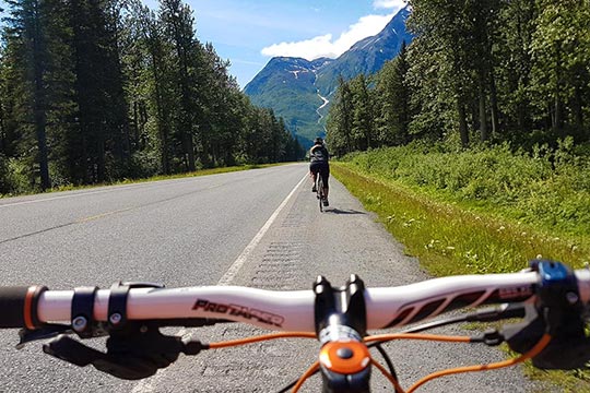 Bicycling in Valdez