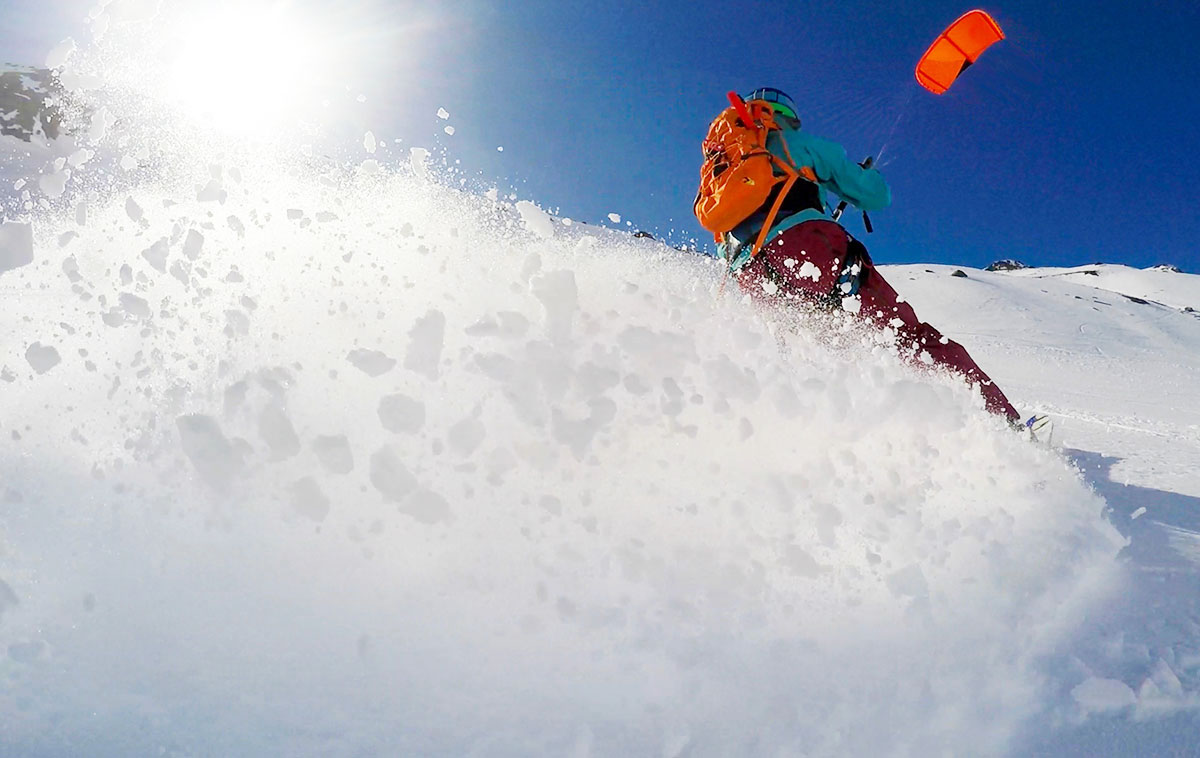 Snow Kiting in Valdez, Alaska